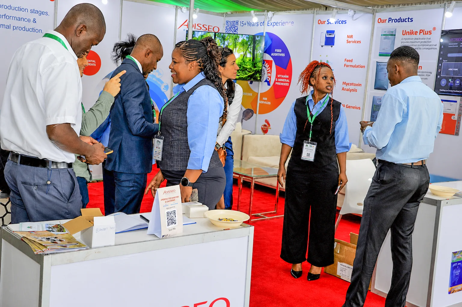 The Animix booth team supporting visitors during AFEC 2026