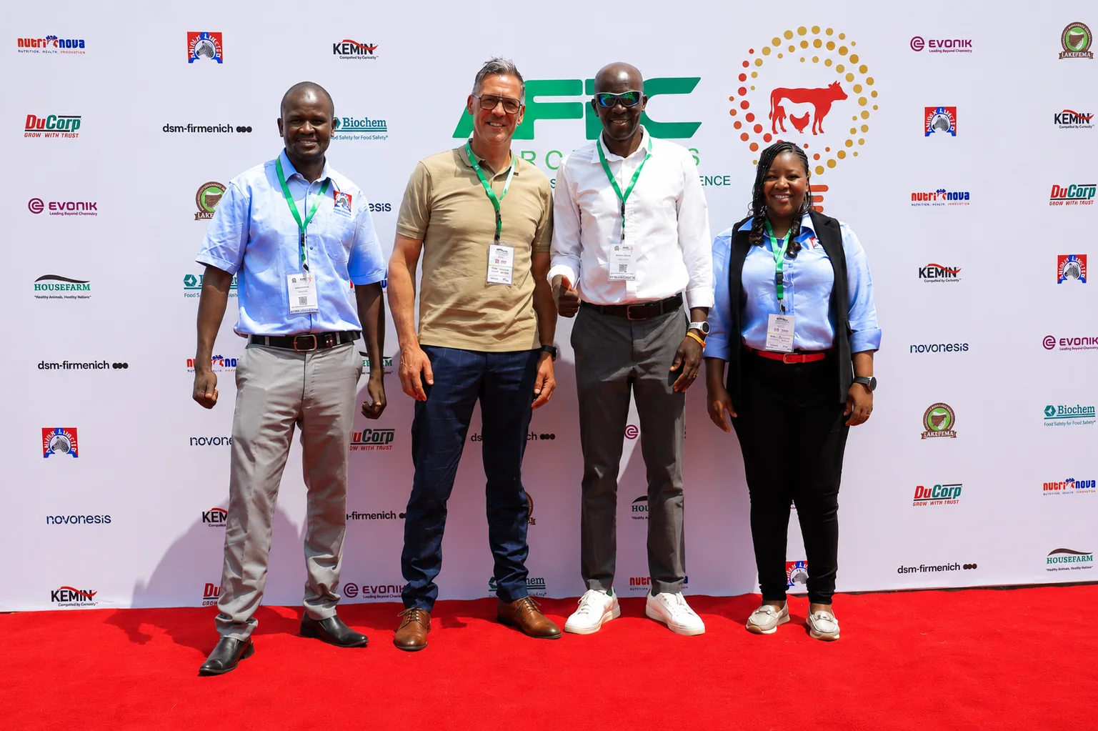 Animix team members and partners at the AFEC 2026 photo wall